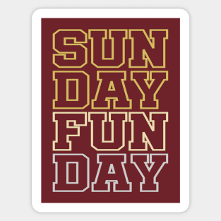 Sunday Fun Day Retro Design Sticker